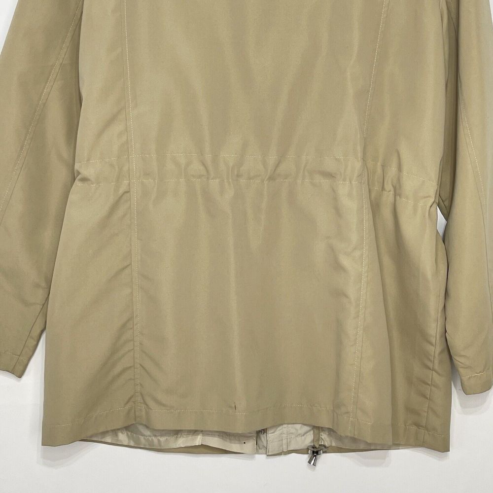 Totes Lightweight Windbreaker Jacket Size M Tan Full Zip and snaps No Hood women - Picture 13 of 16